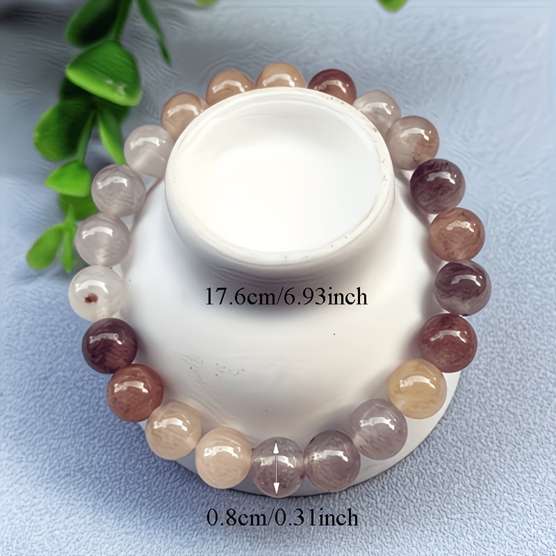 8mm Raw Stone Bracelet, Elegant Minimalist Beaded Accessory